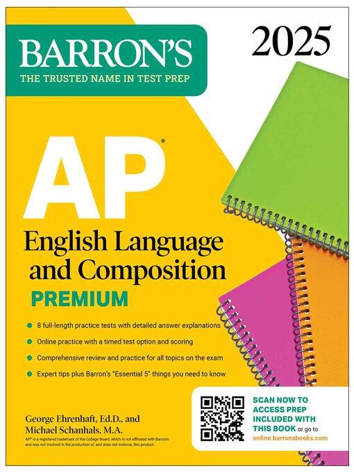 Cover image for AP English Language and Composition Premium 2025